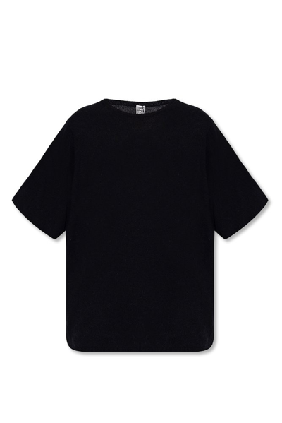 Totême Round Neck Short In Black