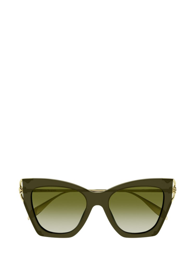 Alexander Mcqueen Eyewear Cat In Green