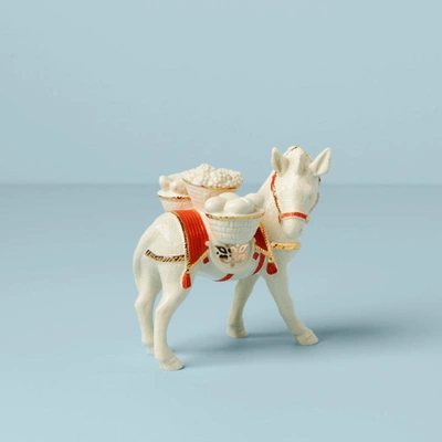 Lenox First Blessing Nativity Donkey Figurine In Multicolor