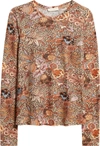 Ulla Johnson Eve Floral Long Sleeve Cotton Top In Multi