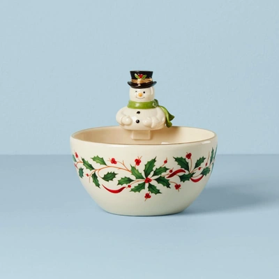 Lenox Holiday Snowman Bowl In Multicolor