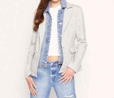 Blue Revival Helen Blazer In Ibiza & Heather Grey With Removeable Denim Insert