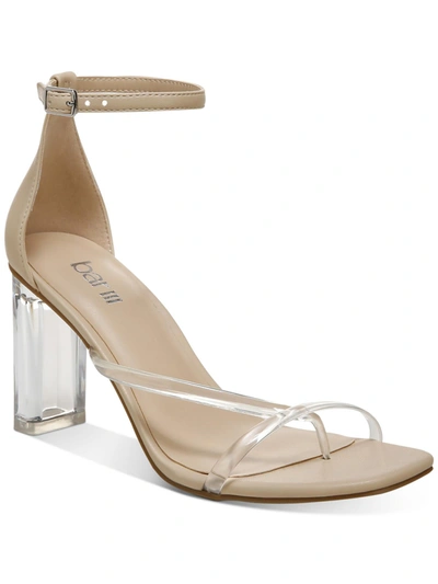 Bar Iii Blakke 2p Womens Ankle Strap Open Toe Heels In Beige