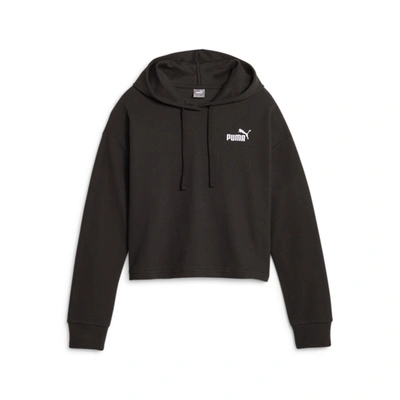 Puma Women's Ess+ Cropped Hoodie In Black