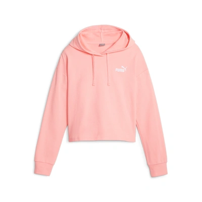Puma Ess+ Women's Cropped Hoodie In Peach Smoothie