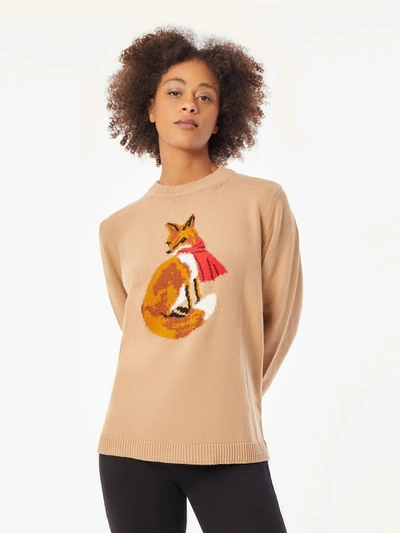 Jones New York Women's Fox Long-sleeve Crewneck Sweater In Multi