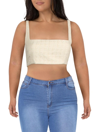 Royalty By Maluma Womens Square Neck Short Cropped In Beige