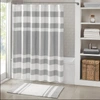 HOME OUTFITTERS GREY SHOWER CURTAIN W/ 3M TREATMENT 108"W X 72"L, SHOWER CURTAIN FOR BATHROOMS, CLASSIC