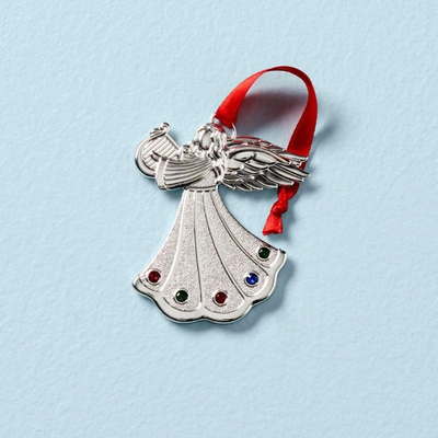 Lenox Jeweled Angel Ornament In Multi And Aluminum