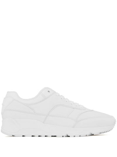 Saint Laurent Men's Bump Sneakers In Smooth Leather In White