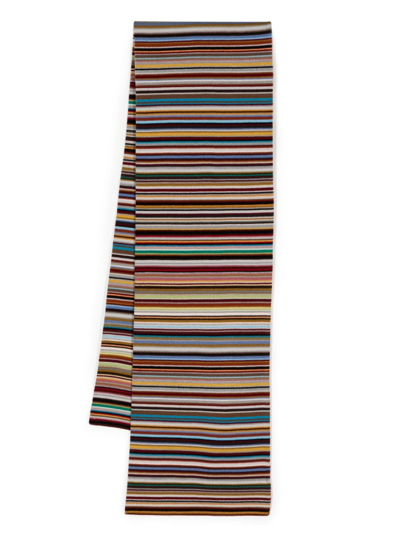 Paul Smith Signature Stripe Scarf In Multicolour