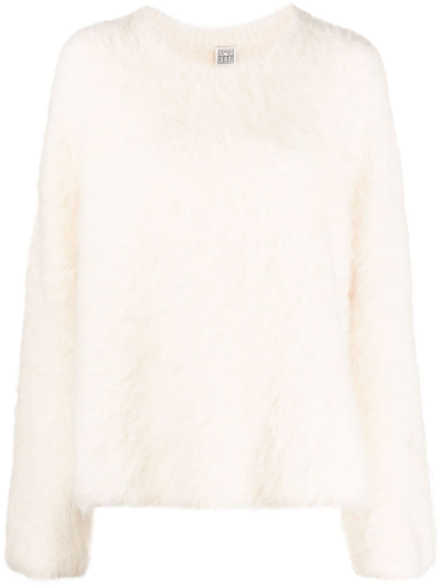 Totême Textured Alpaca Wool-blend Jumper In White