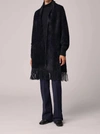 Soia & Kyo Danela Knit Scarfigan With Fringe In Black In Black