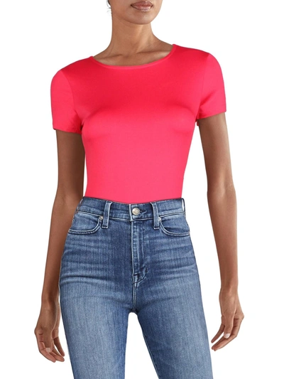 And Now This Womens Crewneck Cap Sleeve Bodysuit In Pink