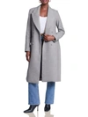 AVEC LES FILLES WOMENS WOOL BLEND DOUBLE-BREASTED WOOL COAT