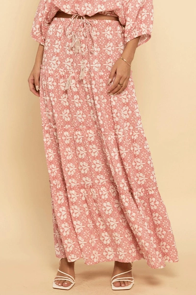 Shore. Rosa Maxi Skirt In Rose Quartz In Pink