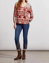 TRIBAL COMBO PRINT BLOUSE IN PATTERNED