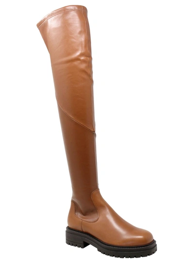 Charles By Charles David Erratic Womens Faux Leather Tall Over-the-knee Boots In Brown