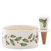 LENOX HOSTING THE HOLIDAYS WINE COASTER & STOPPER SET