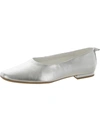 Franco Sarto Vana Womens Leather Slip On Ballet Flats In Silver