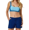 CABANA LIFE NAVY MICROFIBER SWIM SHORT IN BLUE