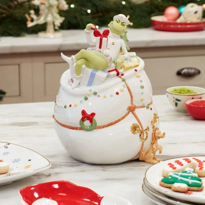 Lenox Grinchie Gifts Cookie Jar In Ivory