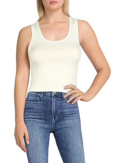 Levi's Womens Stripped Cropped Tank Top In Beige