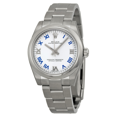 Pre-owned Rolex Oyster Perpetual Ladies Automatic Watch 177200wblro In White