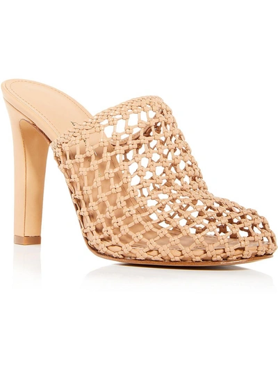 Ferragamo Ellas X5 Womens Evening Woven Heels In Beige
