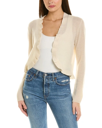 Hannah Rose Divine Ruffled Cashmere Bolero In White