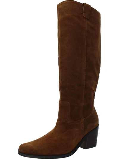 Naturalizer Bellamy Womens Suede Wide Calf Knee-high Boots In Brown