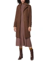 Andrew Marc Regine Sb Women's Soft Wool Boucle Coat With Back Vent In Brown