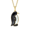Ross-simons Mother-of-pearl And Onyx Pendant Necklace With . Black Spinel In 18kt Gold Over Sterling In Multi