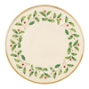 LENOX HOLIDAY GOLD BANDED IVORY CHINA DINNER PLATE (PACK OF 1),RED / GREEN