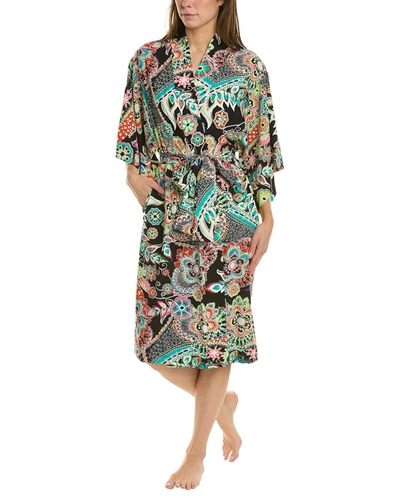 Natori Peizuri Robe In Black