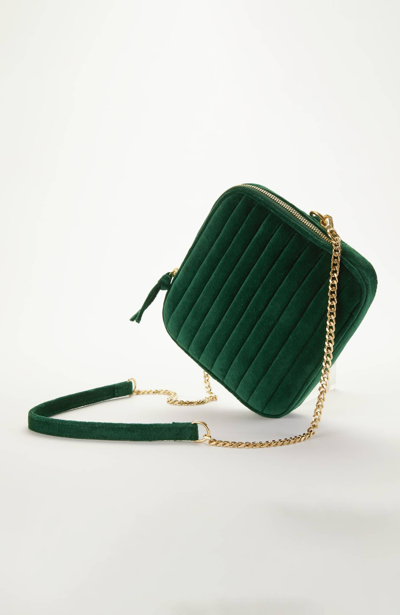 Jjill J.jill Luxe Velvet Quilted Purse In Boxwood