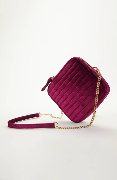 Jjill J.jill Luxe Velvet Quilted Purse In Sugar Beet