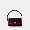Anine Bing Nico Bag In Cherry Plaid In Multicolor