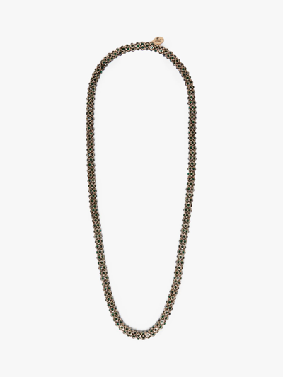 Max Mara Rhinestone Necklace In Metallic
