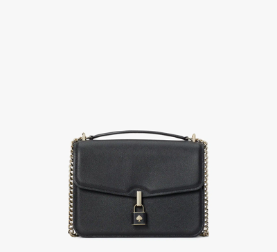 Kate Spade Locket Large Flap Shoulder Bag In Black | ModeSens