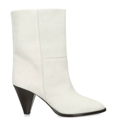 Isabel Marant Suede Rouxa Ankle Boots 60 In Beige