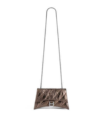 BALENCIAGA XS LEATHER CRUSH CROSS-BODY BAG