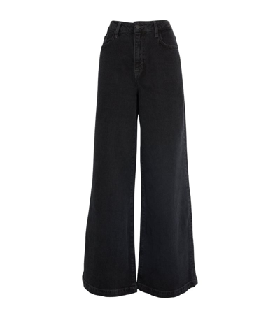 Triarchy Ms. Fonda High Rise Wide Leg Jeans In Loved Black
