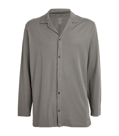 Calvin Klein Lounge Pyjama Shirt In Grey