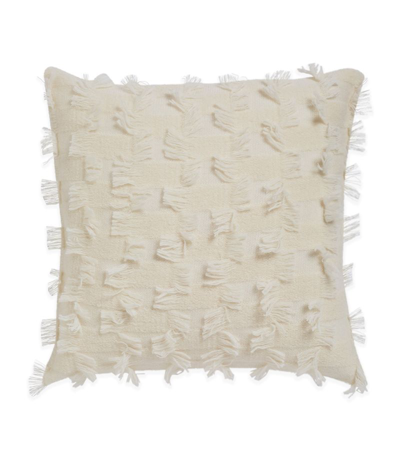 Oyuna Cashmere Seren Cushion Cover (45cm X 45cm) In Ivory