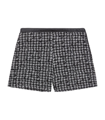 The Kooples Chic Houndstooth Shorts In Black/ White