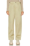 Burberry Adjustable Straps Wide-leg Cotton Pant In Hunter