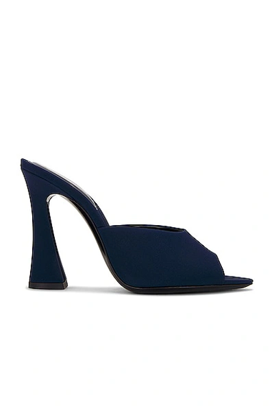 Saint Laurent Suite Mule Sandal In Blue