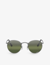 Ray Ban Ray-ban Womens Grey Rb3447 Round-frame Metal Sunglasses In Grey