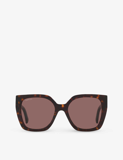 Gucci Brown Gradient Cat Eye Ladies Sunglasses Gg1300s 003 55
